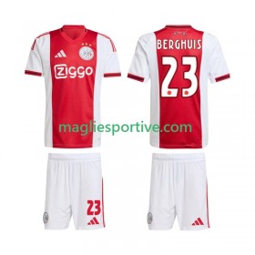 Completo Calcio AFC Ajax Steven Berghuis 23 Bambino Divisa Prima 2025-2026